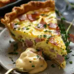 Golden Sunrise Quiche with Ham and Creamy Hollandaise Recipe