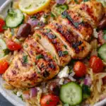 Grilled Lemon Herb Chicken with Greek Orzo Salad — Your Go-To Fresh and Flavorful Dinner