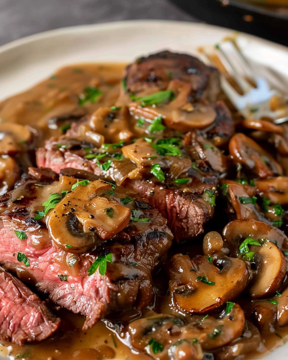 Sirloin Steak with Marsala Mushroom Sauce: A Gourmet Steakhouse Experience at Home