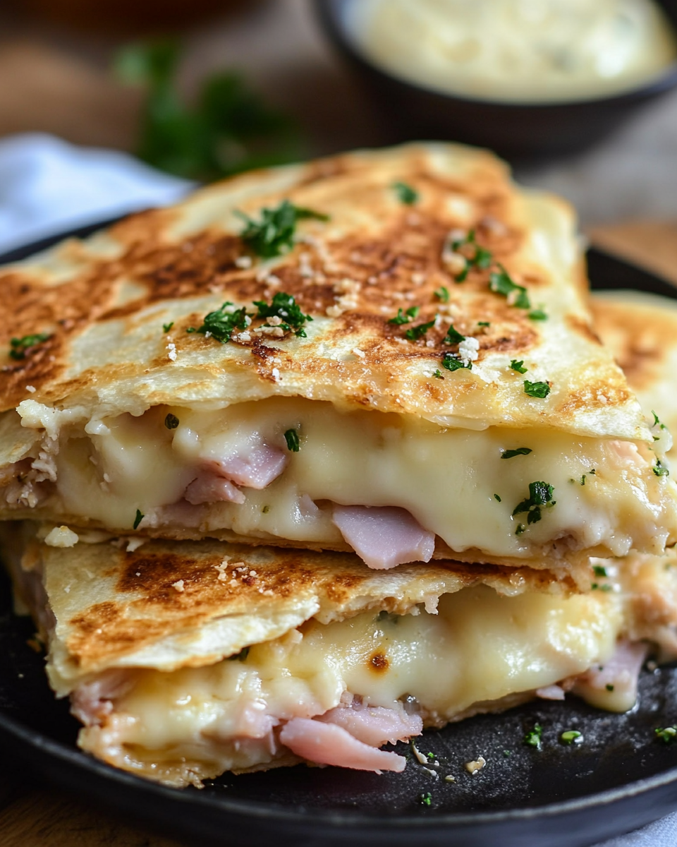 Cheesy Chicken Quesadillas with Parmesan Dijon Sauce: A Flavorful Twist on a Classic Favorite