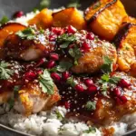 Crispy Coconut Chicken with Roasted Squash and Pomegranate Sauce: A Flavor Fusion You’ll Crave