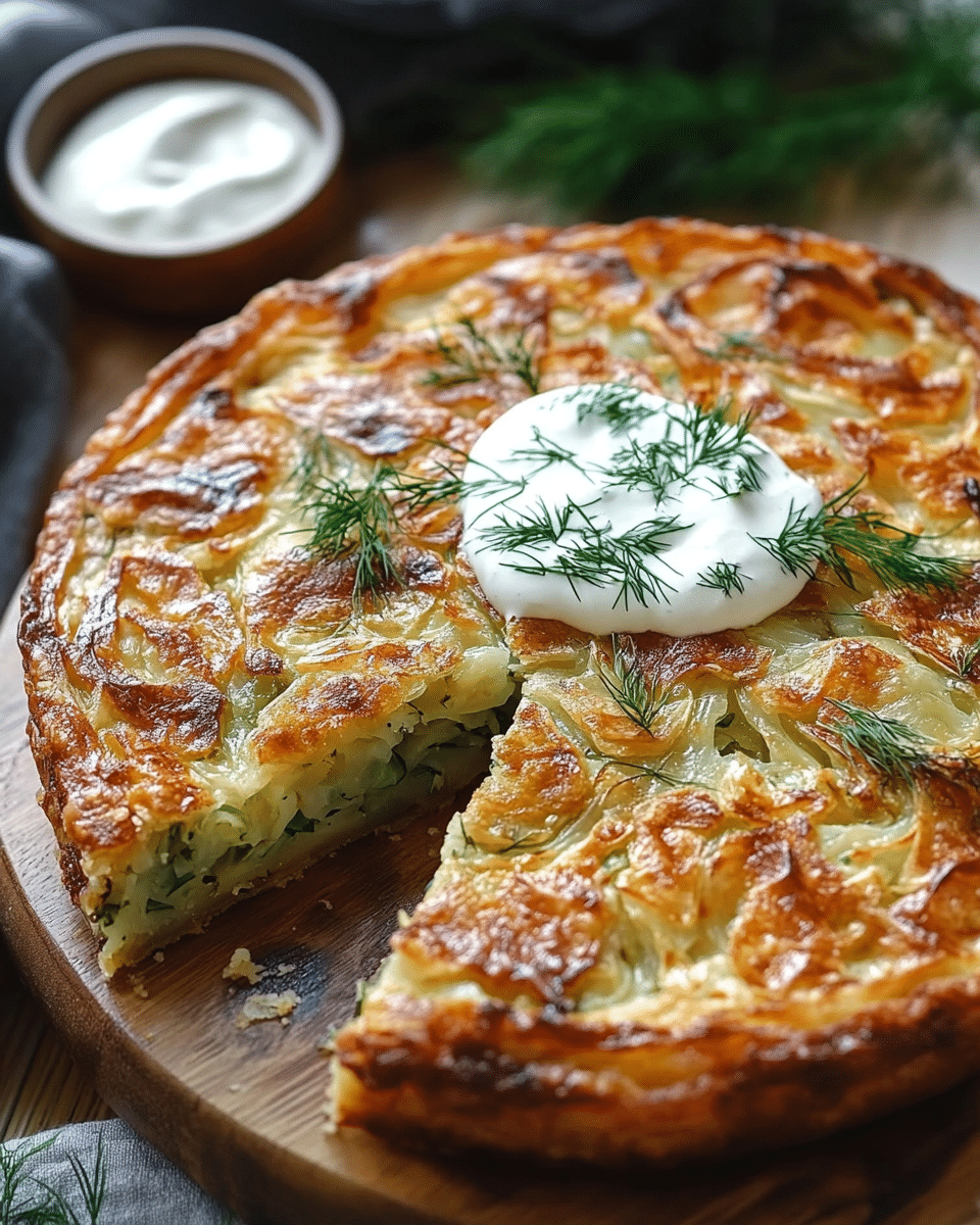 Crispy Cabbage Pie with Dill Cream Sauce: Your New Favorite Comfort Food