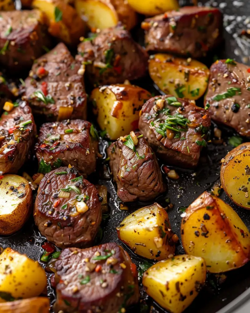 Garlic Butter Steak Bites with Potatoes: A Flavorful and Quick Comfort Food Recipe