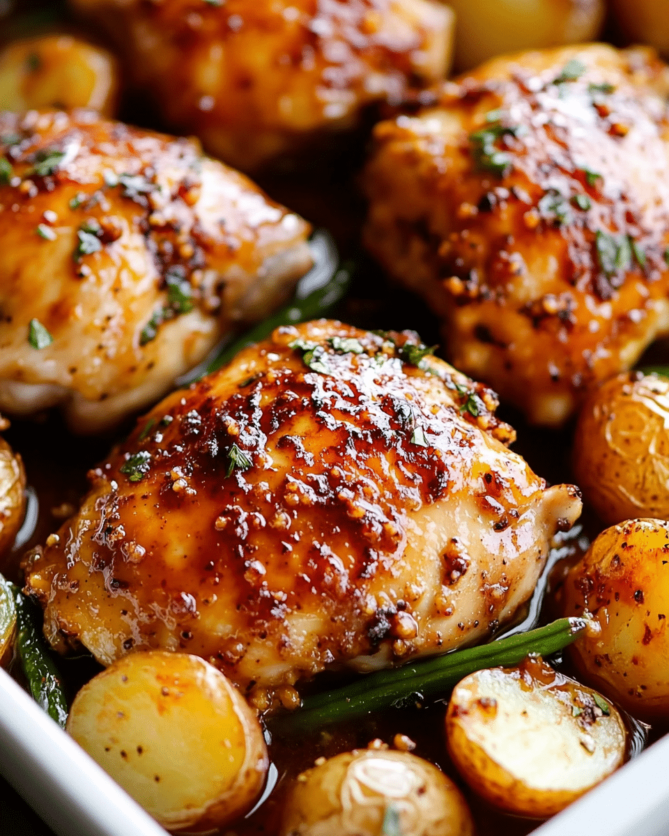 Honey Mustard Chicken with Roasted Potatoes & Green Beans: The Ultimate Comfort Meal