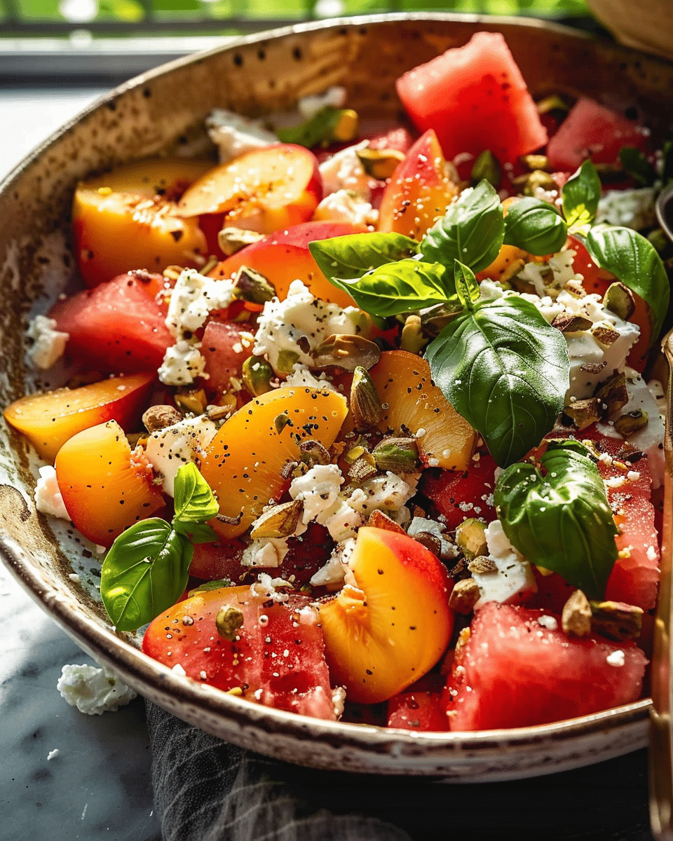 Refreshing Watermelon Peach Feta Salad: Your Ultimate Summer Flavor Boost
