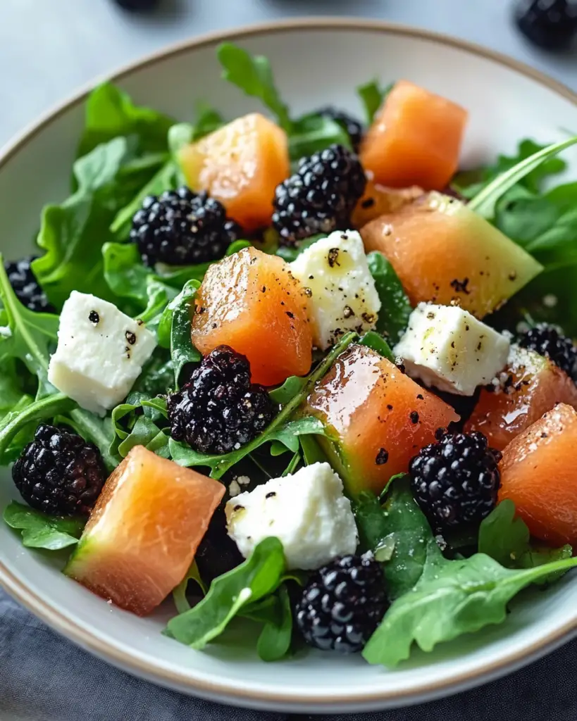 Refreshing Melon Berry Salad with Feta and Honey Ginger Vinaigrette: A Delightful and Nutritious Dish for Every Occasion