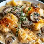 Savory Chicken in a Creamy Asiago Mushroom Sauce:A Comforting Classic to Add to Your Weekly Rotation