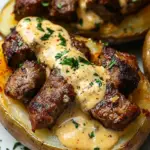 Steak-Stuffed Baked Potatoes with Creamy Parmesan Sauce: A Flavorful Feast You’ll Love