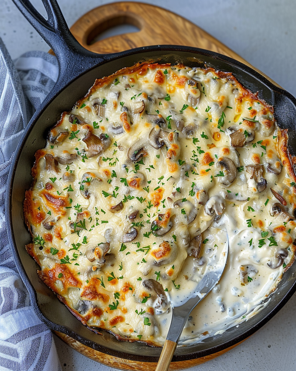 Mushroom and Garlic Cream Cheese Dip: A Comforting, Cheesy Delight