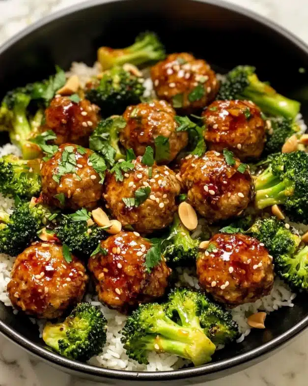 Sweet and Spicy Chicken Meatballs with Broccoli and Ginger Sesame Sauce: A Bold, Balanced, Better-Than-Takeout Dinner