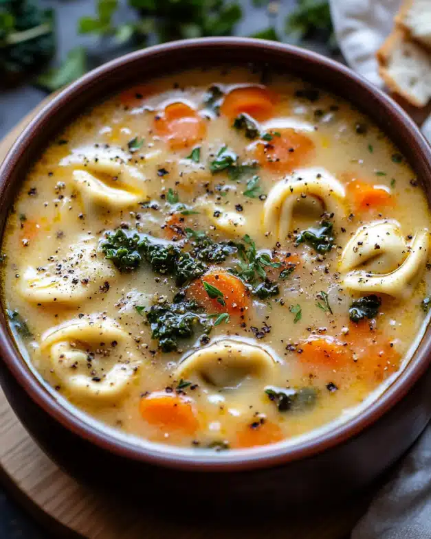 Hearty Tortellini Soup with Kale and Veggies: A Comforting One-Pot Wonder