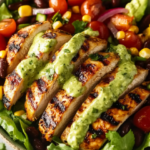 Grilled Southwest Chicken Salad with Creamy Avocado Dressing – A Fresh, Flavor-Packed Meal You’ll Love