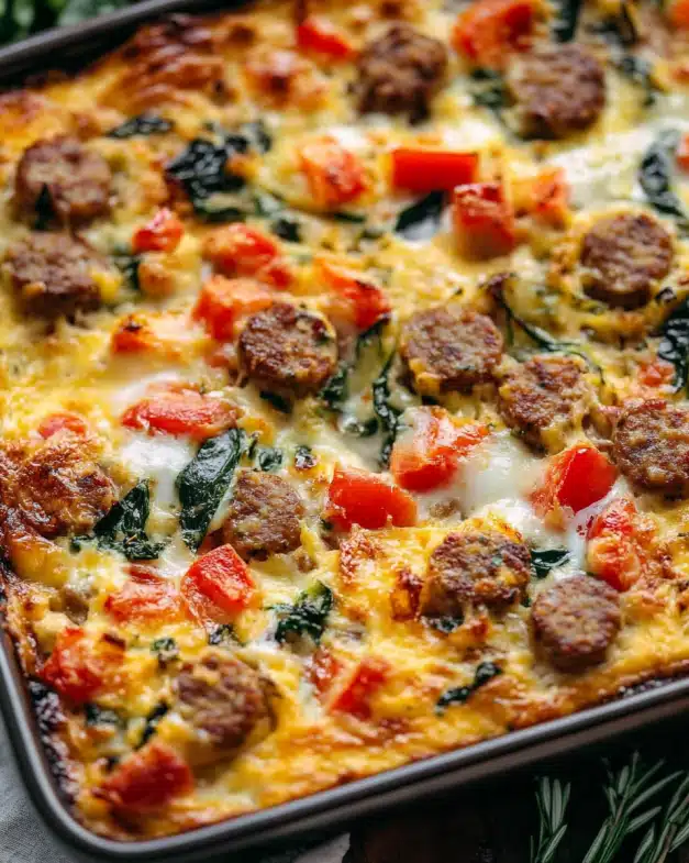 Hearty Italian Sausage and Veggie Breakfast Egg Casserole: Your Ultimate Make-Ahead Morning Meal