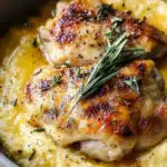 Lemon Rosemary Chicken Thighs with Creamy Cacio e Pepe Polenta: Your Ultimate Comfort Food Recipe