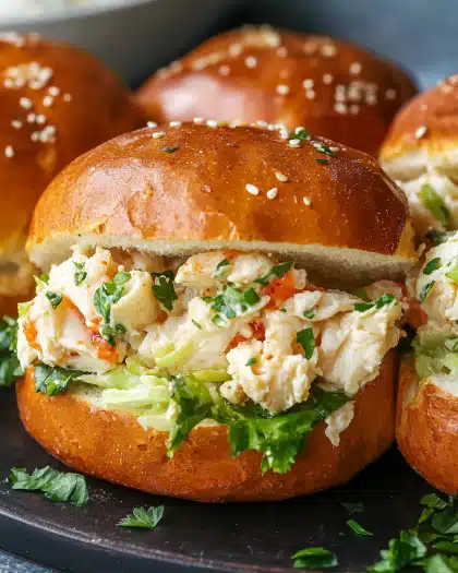 Jumbo Lump Crab Salad Sliders with Sriracha and Old Bay
