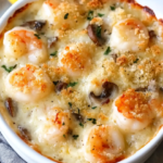 Creamy Seafood Gratin with Shrimp, Scallops, and Mushrooms: Your Ultimate Coastal Comfort Dish