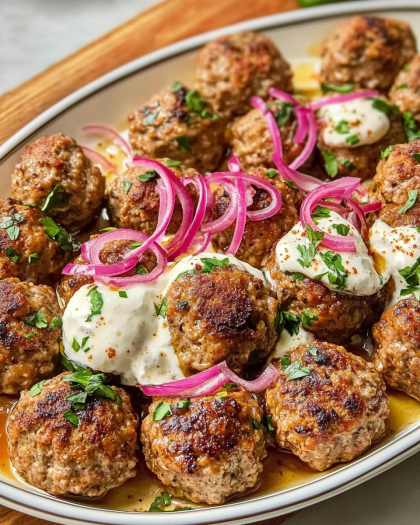 Easy Baked Meatballs with Yogurt Sauce and Spicy Olive Oil: Your Next Go-To Comfort Meal