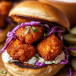 Crispy Cauliflower Bites with Nashville Hot Sauce and Herb Aioli
