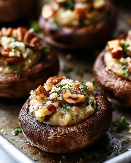 Easy Stuffed Mushrooms with Cream Cheese and Pecans — A Delicious Appetizer Anyone Can Master