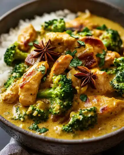 Creamy Coconut Chicken Curry with Broccoli – Easy Weeknight Dinner