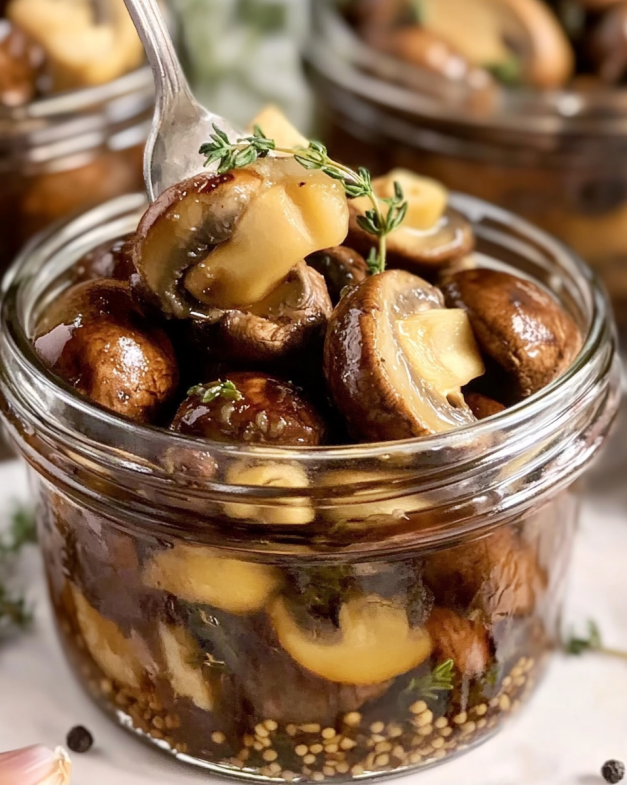 Homemade Pickled Mushrooms with Garlic and Thyme: Your Tangy DIY Delight