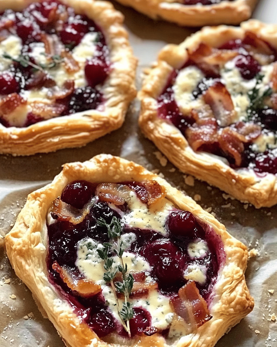 Cranberry Bacon & Gorgonzola Puff Pastry Tarts: Your Ultimate Guide to a Showstopping Holiday Treat