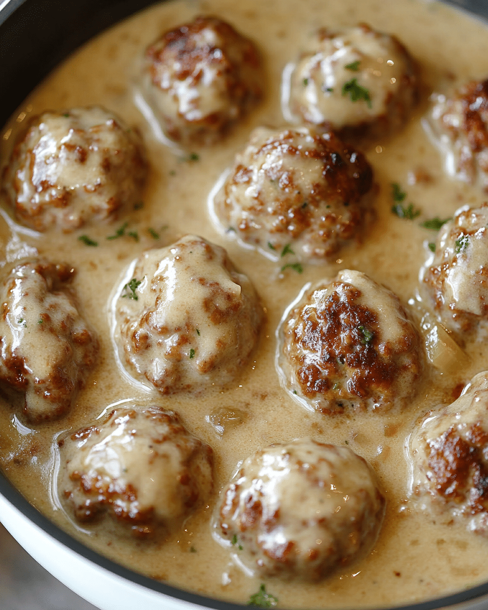 Meatballs with Creamy Dijon Gravy: A Comfort Food Classic with a Gourmet Twist