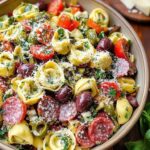 Mediterranean Tortellini Pasta Salad with Tangy Vinaigrette