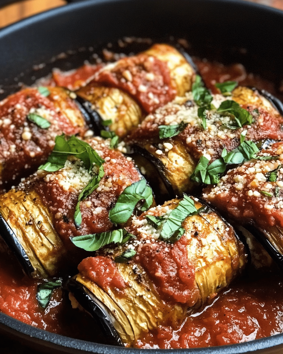 Baked Eggplant Roll-Ups with Ricotta & Tomato Sauce: A Deliciously Cheesy Comfort Food You’ll Love