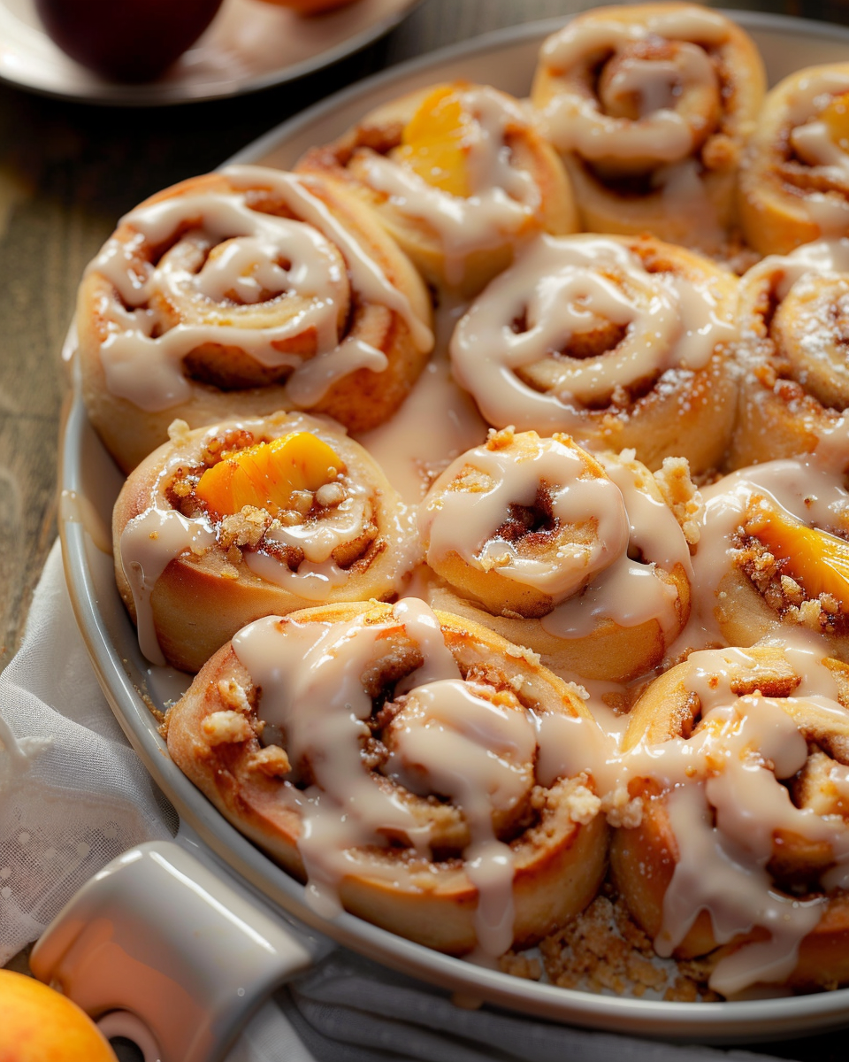 Peach Cobbler Cinnamon Rolls: A Comforting Twist You’ll Crave