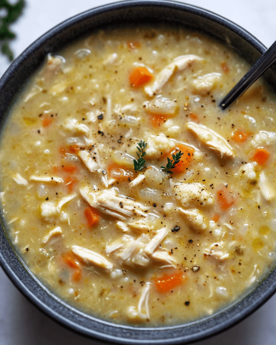 30-Minute Anti-Inflammatory Cauliflower Chicken Soup Recipe
