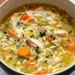 Cozy Lemon Chicken Orzo Soup with Fresh Herbs