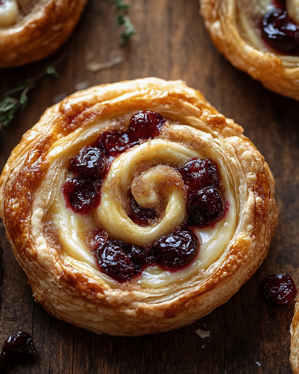 Cranberry Brie Cinnamon Swirls Wrapped in Puff Pastry: A Festive Delight in Every Bite