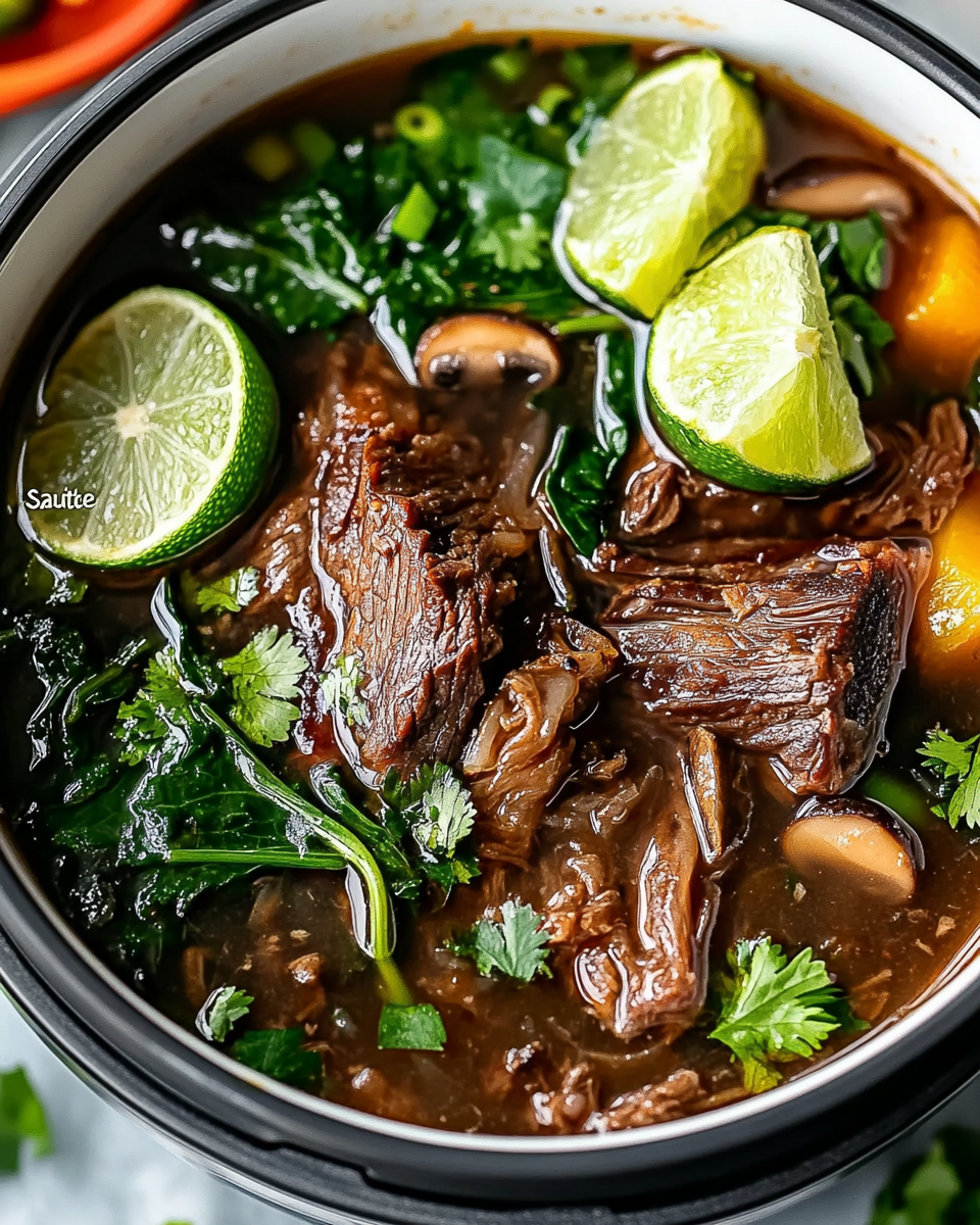Instant Pot Short Rib and Shiitake Mushroom Soup with Swiss Chard: Your Ultimate Comfort Food Recipe