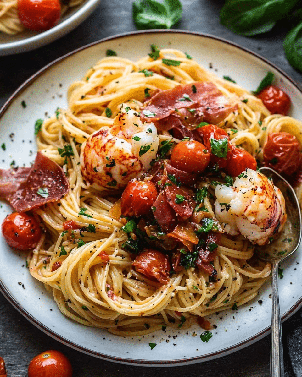 Lobster and Prosciutto Pasta with Tomato Basil Sauce: Your Guide to a Luxurious Home-Cooked Feast