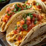 Slow Cooker Chicken Tacos with Salsa Queso — Your Go-To Comfort Meal with a Kick