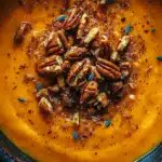 Creamy Roasted Sweet Potato and Apple Soup with Cinnamon Pecan Crunch — The Ultimate Comfort Food Recipe