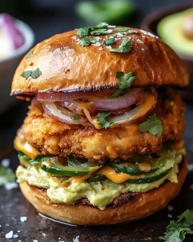 Spicy Turkey Burgers with Crispy Onions and Avocado: A Bold Twist on a Classic Favorite