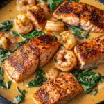 Cajun Cream Sauce with Salmon and Shrimp – A Flavorful Seafood Delight
