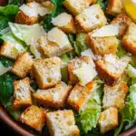 Classic Caesar Salad with Homemade Croutons – A Fresh Twist on a Timeless Favorite