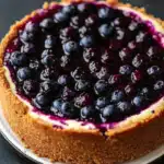 Classic Blueberry Cheesecake with a Graham Cracker Crust
