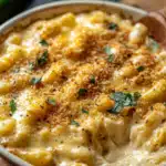 Creamy Roasted Poblano Mac and Cheese Bake
