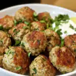 Mediterranean Turkey Meatballs with Lemon Yogurt Sauce Recipe