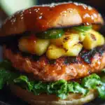 Tropical BBQ Salmon Burgers with Grilled Pineapple: A Flavorful Island-Inspired Twist on Dinner