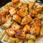 Cajun Salmon Rigatoni with Creamy Parmesan Sauce: A Bold & Comforting Pasta Dish