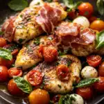 Crispy Prosciutto Chicken with Tomato Basil Salad: A Flavorful 35-Minute Summer Dinner