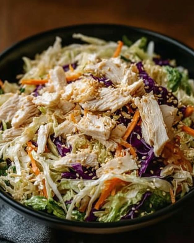 Refreshing Asian-Inspired Shredded Cabbage Salad with Sesame Dressing