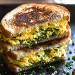 Ultimate Cheesy Pesto Egg Sandwich with Honey Drizzle — Your New Favorite Breakfast Treat