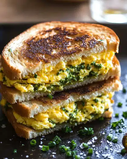 Ultimate Cheesy Pesto Egg Sandwich with Honey Drizzle — Your New Favorite Breakfast Treat