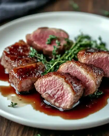 Crispy Duck Breast with Blood Orange Thyme Glaze — A Perfect Gourmet Delight You Can Master at Home